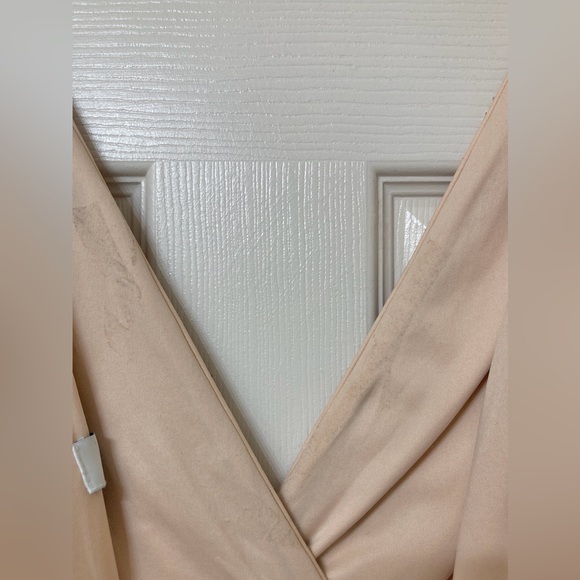 Badgley Mischka Rose Gold Sequins Floor Length Dress Gown 12 Pageant Prom Formal - Picture 7 of 13